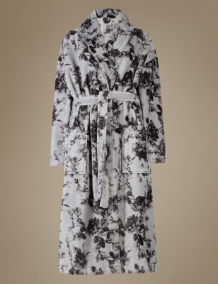 Shimmer Print Floral Dressing Gown